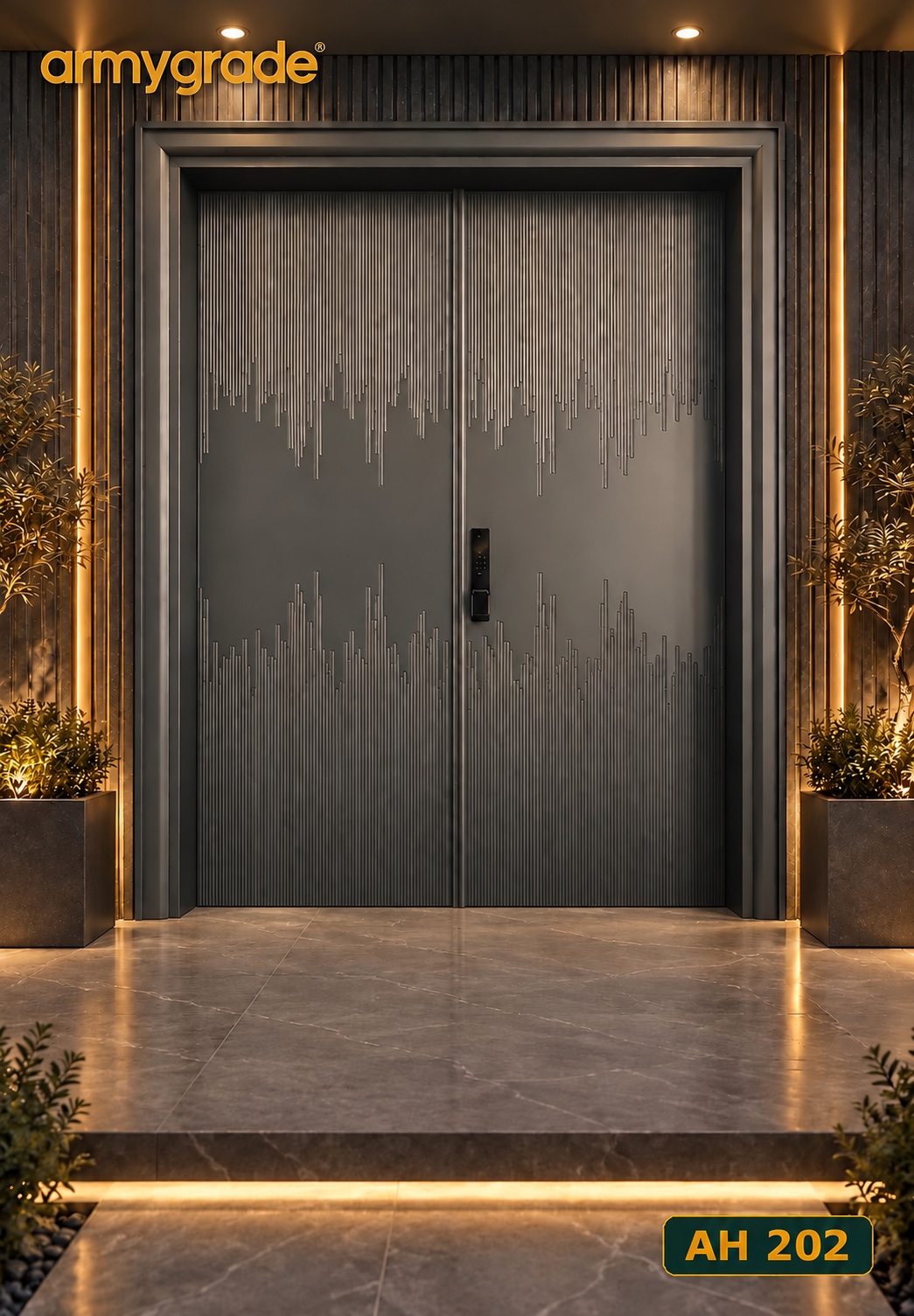 Armygrade AH202 semi aluminium safety door