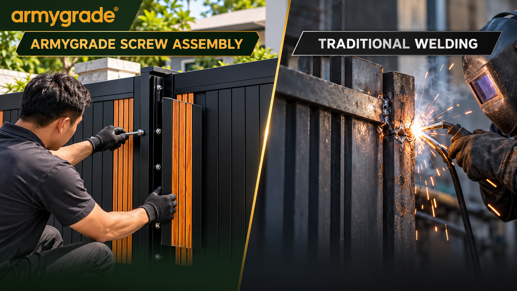 Armygrade screw assembly compared with traditional welding